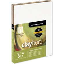1001 Ampersand Art Supply Claybord Ahşap Boyama Paneli, Müze Serisi, 3mm Derinlik, 3 Parça