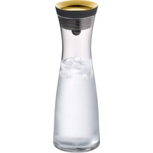 1001 Wmf Basic Cam Su Sürahisi, 1 L, Kapaklı, Silikon Kapaklı, Akıllı Kapak Teknolojisi, Altın Renk