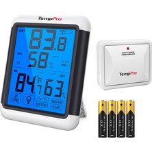 1001 Thermopro TP65 Dijital Iç ve Dış Mekan Termometre, Dokunmatik Işıklı Dev Ekran, Kablosuz Sens