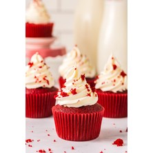 1001 Takribi 200 Adet Büyük Boy Kırmızı Muffin Kek Kalıbı, Cupcake Kağıdı, Browine Kalıbı 50X