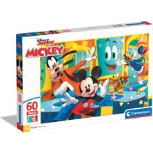 1001 Clementoni - 26473 - Süper Renkli Yapboz Disney Mickey - Yapboz 60 Parçalı Maksi Yapboz, 4 Yaşı