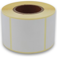 1001 Eko Termal Etiket 50MM x 50MM Ruloda 500 Adet 40MM Kuka Çapında Direk Termal Transfer Etiketi