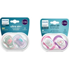 1001 Avent SCF085/18 Ultra Air Emzik (6-18 Ay) Erkek & SCF080/08 Ultra Air Emzik (6-18 Ay) Kız