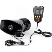 1001 7 Sesli Mikrofonlu Megafon Siren 100 Watt Yüksek Sesli 12 Volt