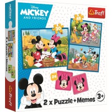 1001 Trefl Puzzles - "2'si 1 Arada + Notlar" - Disney Karakterleriyle/disney Standart Karakterleriyle Tan