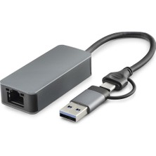 Skygo USB Type C USB 3.0 Ethernet Adaptör 2.5 Gbps HDX7852