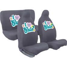 1001 Mirsepet Tasarım Logo Oto Koltuk Kılıfı Seat Altea Ile Uyumlu I Love Cats Kedi Baskılı Penye