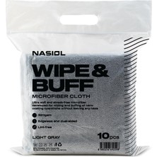 1001 Nasiol Wipe&buff Mikrofiber Seramik Kaplama Uygulama Bezi 10'lu Paket, Tüy Bırakmaz Detailing Bez,