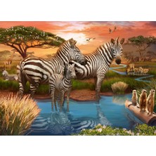 1001 Ravensburger 500P Puzzle Zebralar