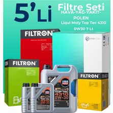 Filtron  Ford Mondeo 2.0 Dizel Filtre Bakım Seti Liqui Moly Motor Yağlı (2015-2018) 5 Li