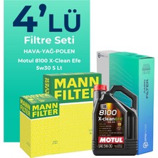 Mann Filter  Bmw 1.16D Filtre Bakım Seti Motul Motor Yağlı (2015-2019) 4 Lü