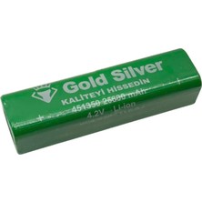 Birlik Gold Silver 451350 4.2V 25600 Mah Li-Ion Şarj Edilebilir El Feneri ve Işıldak Pili