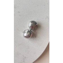 Doğaltaş Masalları Çelik bomb küpe silver renk