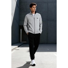 Air Jones Hugo Gri Melanj - Siyah Jogger Erkek Eşofman Takım - 85198