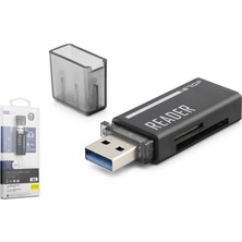 Skygo USB Type-C 3.2 Gen1 Kart Okuyucu Sd Microsd 5 Gbps Siyah C306