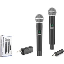 Skygo Uhf Kablosuz 2 Mikrofonlu Set 6.35 mm Siyah HDX2802