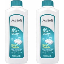 Actisoft 1000ML *2 Li Paket Sıvı Beyaz Sabun Beyaz Renk ile Hassas Çamaşırlar için Temizlik