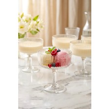 Grandora Cam Dondurma ve Tatlı Kasesi 6’lı Set – Şık Ayaklı Servis Kasesi 300 ML (Reçel, Çerez, Puding Sunum Kasesi)