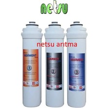 netsu arıtma -3 lü Su Arıtma Filtre Seti, İhlas Cebillon Unique /Dijital Su Arıtma Cihazı Uyumlu 3 lü Ön Filtre