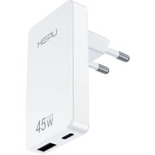 HEPU HP-C35 45W GaN Hızlı Şarj Adaptörü – Type-C Kablo Dahildir