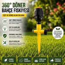 Eşya Dünyası 360° Döner Bahçe Sulama Fıskiyesi | Ayarlanabilir Su Akışı | Kazıklı Çim ve Bahçe Sprinkleri | Dayanıklı Abs Otomatik Sulama Başlığı