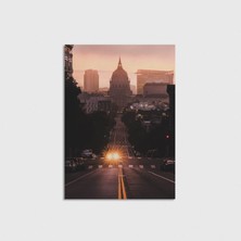 Domirus City Lights On The Road Poster Çerçevesiz Duvar Dekorasyonu