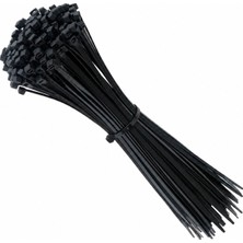 Badem10 Kablo Bağı Plastik Cırt Kelepçe 4,8X300 mm Siyah 100 Adet Dayanıklı Güçlü Sabitleme Bağı