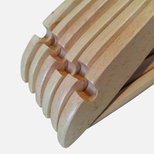 Rem Lorin Ahşap Askı Naturel 6'lı (6'li Paket)