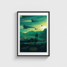 Domirus Star Wars: The Force Awakens (2015) Film Posteri Tablo Çerçeveli Poster Duvar Dekorasyonu