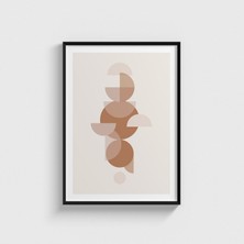Domirus Geometrik Yuvarlaklar 3 Tablo Çerçeveli Poster Duvar Dekorasyonu