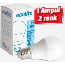 Ecolite Switch 9 W Kırmızı Klasik E27 Duy LED Ampul (4'li Paket)