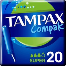 Tampax Compak Super Tampon Aplikatörlü 20'li (4'li Paket)