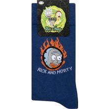 Koch Rick And Morty Yetişkin Erkek Soket Çorap Siyah (6'li Paket)