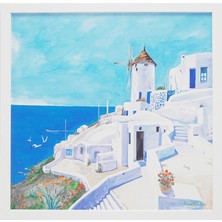 Mina Art Çerçeveli Linen Baskı Tablo 43X43 cm