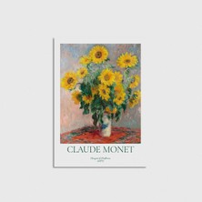 Domirus Claude Monet - Bouquet Of Sunflowers Poster Çerçevesiz Duvar Dekorasyonu