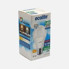 Prolog Ecolite A60 12W LED Ampul Sıcak Beyaz Işık (4000K) (4'li Paket)