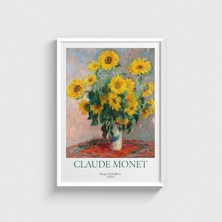 Domirus Claude Monet - Bouquet Of Sunflowers Tablo Çerçeveli Poster Duvar Dekorasyonu