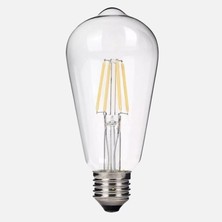 Ecolite LED Filament ST64 7 W Sarı 2700K E27 LED Ampul (5'li Paket)