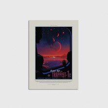 Domirus Nasa - Planet Hop From Trappist - 1e Poster Çerçevesiz Duvar Dekorasyonu