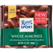Ritter Sport Tane Bademli Sütlü Çikolata 100 G (8'li Paket)