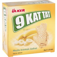 Ülker 9 Kat Muz Aromalı Lüks Gofret 39 G 24'lü (4'li Paket)