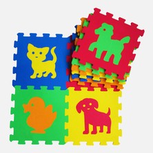 Akar Oyuncak 10'lu Hayvanlar 7 mm 33X33 cm Kare Çocuk Oyun Karosu Çok Renkli (2'li Paket)
