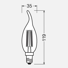 Ledvance Value CLBA40 LED 4W E14 Dim 827 (4'li Paket)