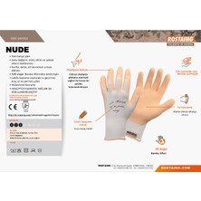 Rostaıng Rostaing NUDE-IT08 Bahçe, Saksı Dikim ve Yabani Ot Eldiveni No:8 - M (4'li Paket)