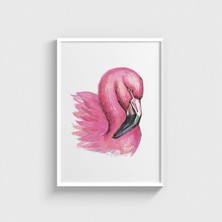 Domirus Flamingo Tablo Çerçeveli Poster Duvar Dekorasyonu