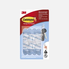 Command Mini Boy Şeffaf Askı (4'li Paket)