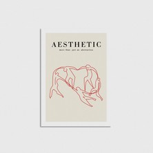 Domirus Aesthetic Line Art Boğa Poster Çerçevesiz Duvar Dekorasyonu