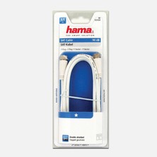 Hama Sat Kablosu F Fiş - F Fiş Beyaz 90DB 1.5m (3'li Paket)