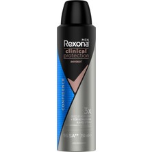 Rexona Men Clinical Protection Erkek Sprey Deodorant Confidence 96 Saat Koruma 150 ml (5'li Paket)