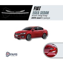 Fams Otomotiv Fiat Egea Krom Stop Alt Nikelajı+Bagaj Orta Çıta 3 Parça 2015> Paslanmaz Çelik